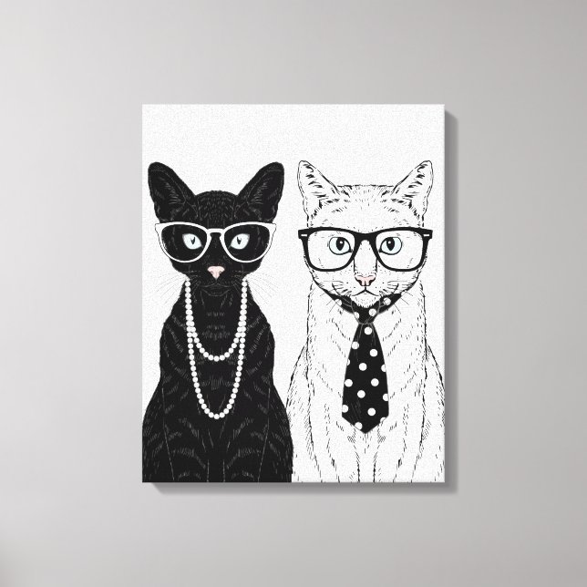 Cat Couple Canvas Print (Front)
