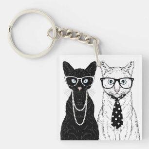 Cat Couple Key Ring