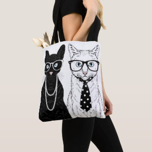 Cat Couple Tote Bag