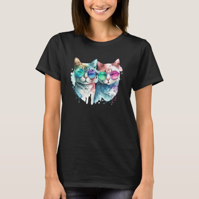 Cat Couple Valentine's Day T-Shirt (Front)