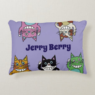 cat crazy cosy cats decorative cushion