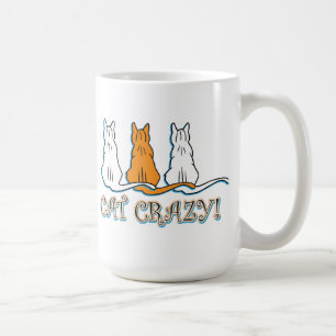 Cat Crazy Orange Tabby Cats Coffee Mug
