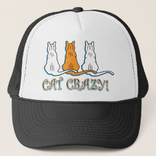 Cat Crazy Orange Tabby Cats Trucker Hat
