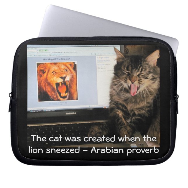 Cat Created by The lion Sneeze Laptop Sleeve (Front)