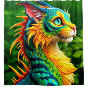 Cat Creature Shower Curtain