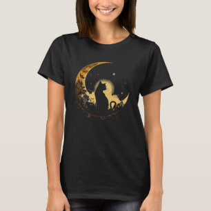 Cat Crescent Black Moon Sailor T-Shirt