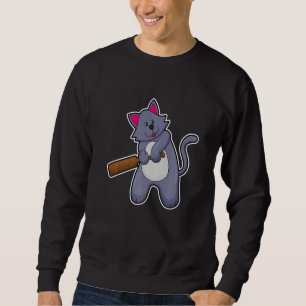 Cat Cricket Cricket bat Sports   Sweatshirt