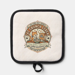 Cat Crunch Cereal Cat Breakfast Cereal Box Cat Vin Pot Holder