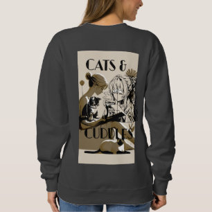Cat&cuddles reading books, kitten designT-Shirt Sweatshirt