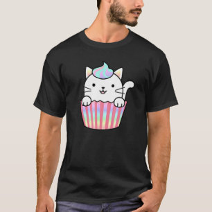 Cat Cupcake Women Men Adults Kids Funny Cat T-Shirt
