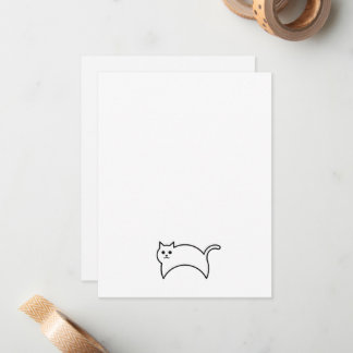 Cat Custom Thank you Note for Cat Lover Card