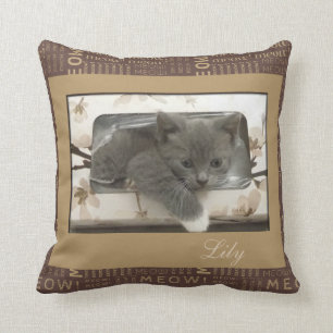 Cat Customisable Pet Photo Meow Cushion