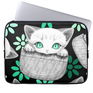 Cat Cute and Playful peaking from a Pocket Laptop Sleeve