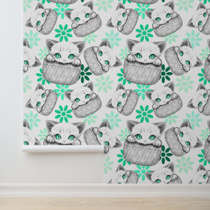 Cat Cute and Playful peaking from a Pocket Wallpaper