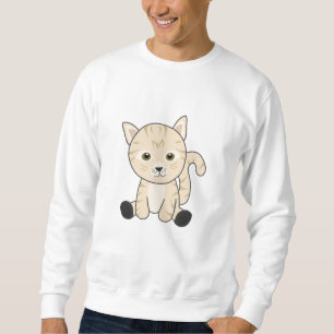 Cat Cute Animals Fur Nose Tabby Beige Cats Sweatshirt