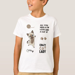 Cat Cute Animals Sticker Set Cats Love T-Shirt