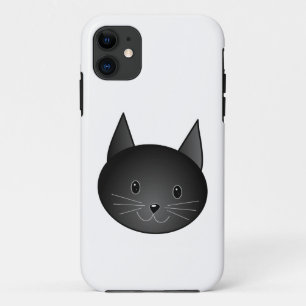 Cat. Cute black kitty. iPhone 11 Case