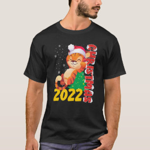 Cat Cute Cat Santa Hat Ugly Christmas 2022 T-Shirt