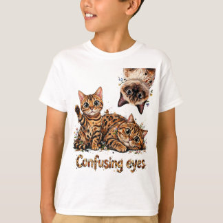 Cat Cute Feline Trio in Bloom kitten Cat's Kitty T-Shirt