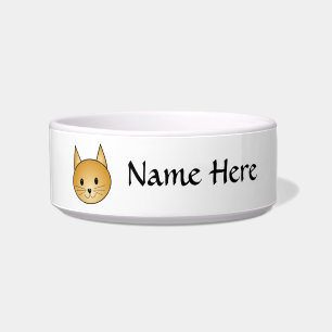 Cat. Cute ginger kitty. Bowl