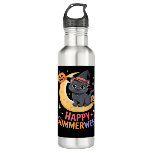 Cat Cute Halloween Aesthetic Essential T-Shirt 710 Ml Water Bottle