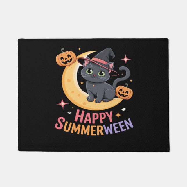 Cat Cute Halloween Aesthetic Essential T-Shirt Doormat (Front)