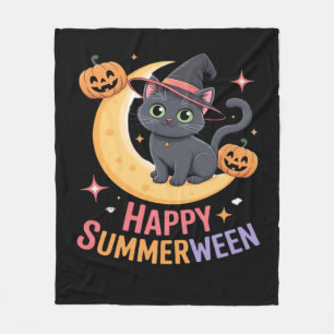 Cat Cute Halloween Aesthetic Essential T-Shirt Fleece Blanket