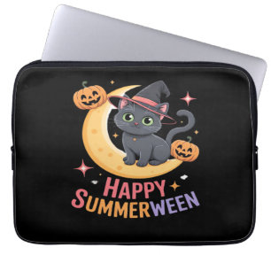 Cat Cute Halloween Aesthetic Essential T-Shirt Laptop Sleeve