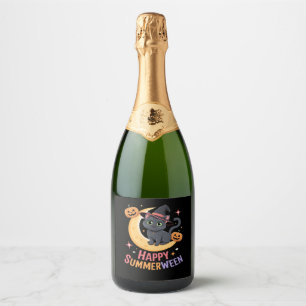 Cat Cute Halloween Aesthetic Essential T-Shirt Sparkling Wine Label