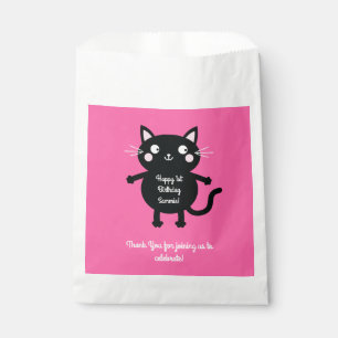 Cat Cute Kitty Colourful 1st Birthday Party Theme Favour Bags