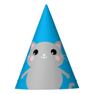 Cat Cute Kitty Colourful 1st Birthday Party Theme Party Hat