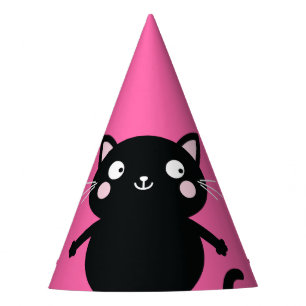 Cat Cute Kitty Colourful 1st Birthday Party Theme Party Hat