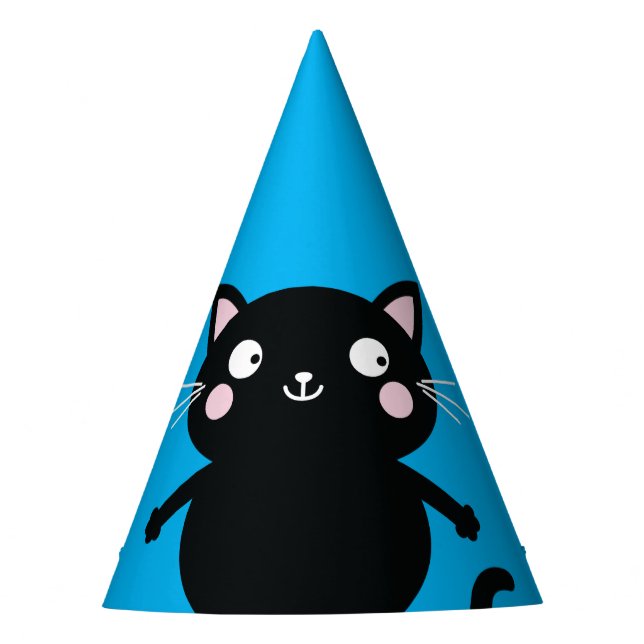 Cat Cute Kitty Kid's Birthday Party Theme Party Hat (Front)