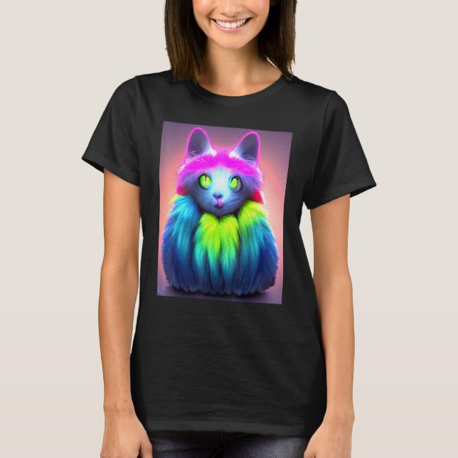 Cat Cyber Punk Weird Men Women Boys Girls  3 T-Shirt (Front)