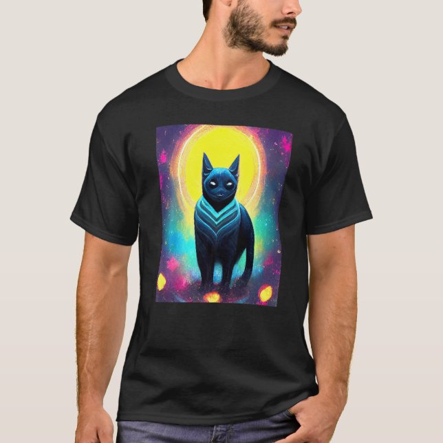 Cat Cyber Punk Weird Men Women Boys Girls T-Shirt (Front)