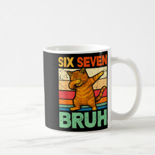 Cat Dabbing Bruh 67 Meme 6 7 Six Seven Coffee Mug