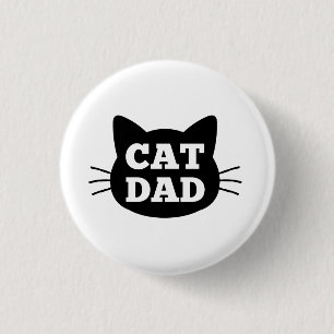 Cat Dad   3 Cm Round Badge
