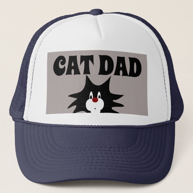 CAT DAD BALL CAPS TUXEDO CAT HATS (Front)