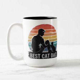 Cat Dad Best Cat Dad Two-Tone Coffee Mug