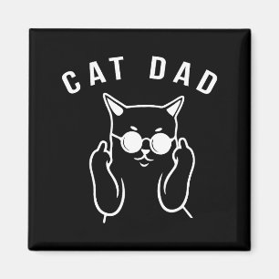 Cat Dad Best Dad Ever Fathers Day Men Cat Lovers G Magnet