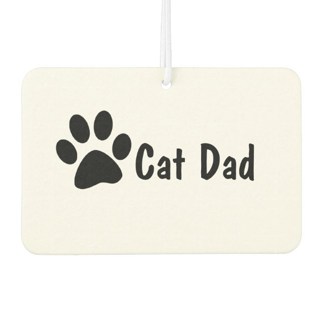 Cat Dad Car Air Freshener (Front)