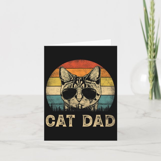 Cat Dad Cat Lovers Daddy Father's Day  Card (Front)