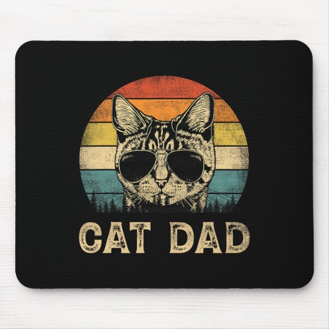 Cat Dad Cat Lovers Daddy Father's Day  Mouse Mat (Front)