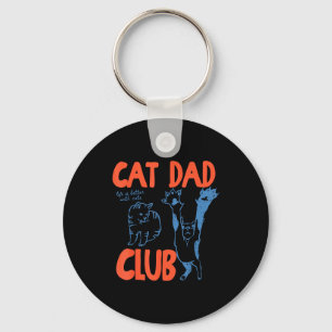 Cat Dad Club Funny Cat Lover Pet Parent Father's D Key Ring