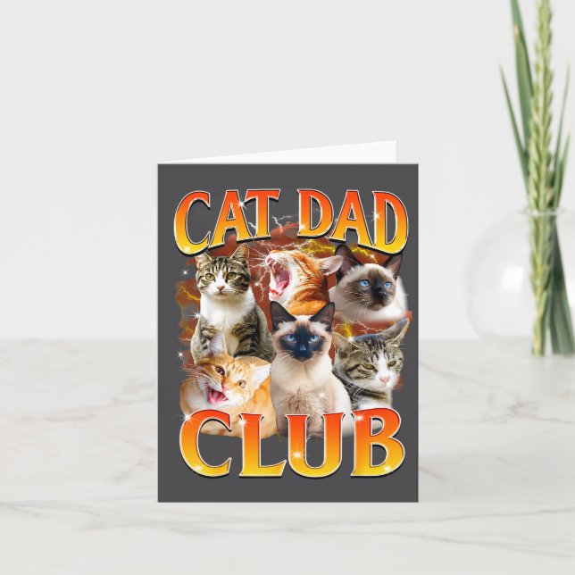 Cat Dad Club Funny Life Is Better With Cats Father Card (Front)