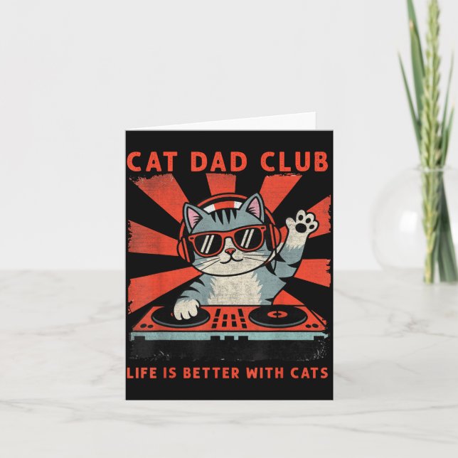 Cat Dad Club, Life Is Better With Cats, Cat Dad Fu Card (Front)