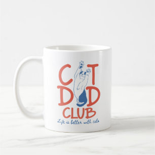 Cat Dad Club Mug, Funny Cat Dad Gift Coffee Mug