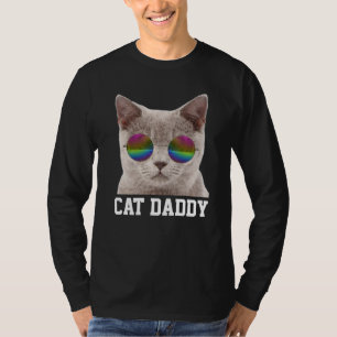 CAT DAD DADDY FATHER'S DAY MENS T-SHIRTS