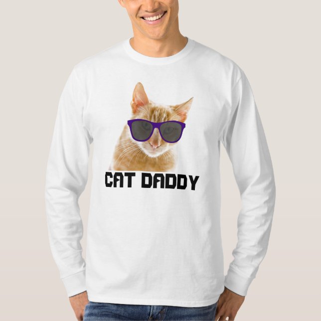 CAT DAD (DADDY) T-shirts, Funny T-Shirt (Front)