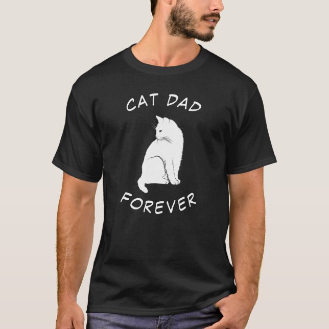 Cat Dad (dark) T-Shirt (Front)